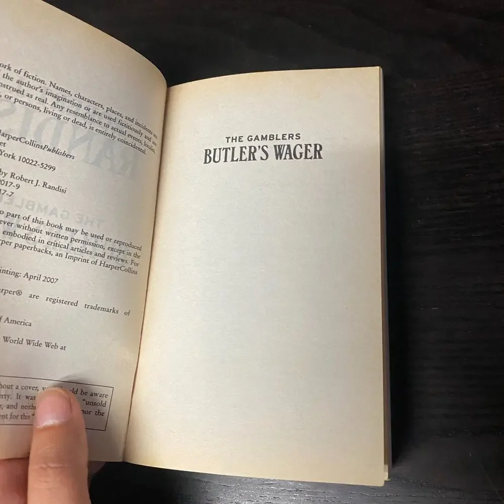 Butler's Wager : The Gamblers by Robert J. Randisi (2007, Mass Market)